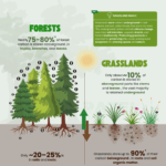Forest and grassland carbon storage comparison visual