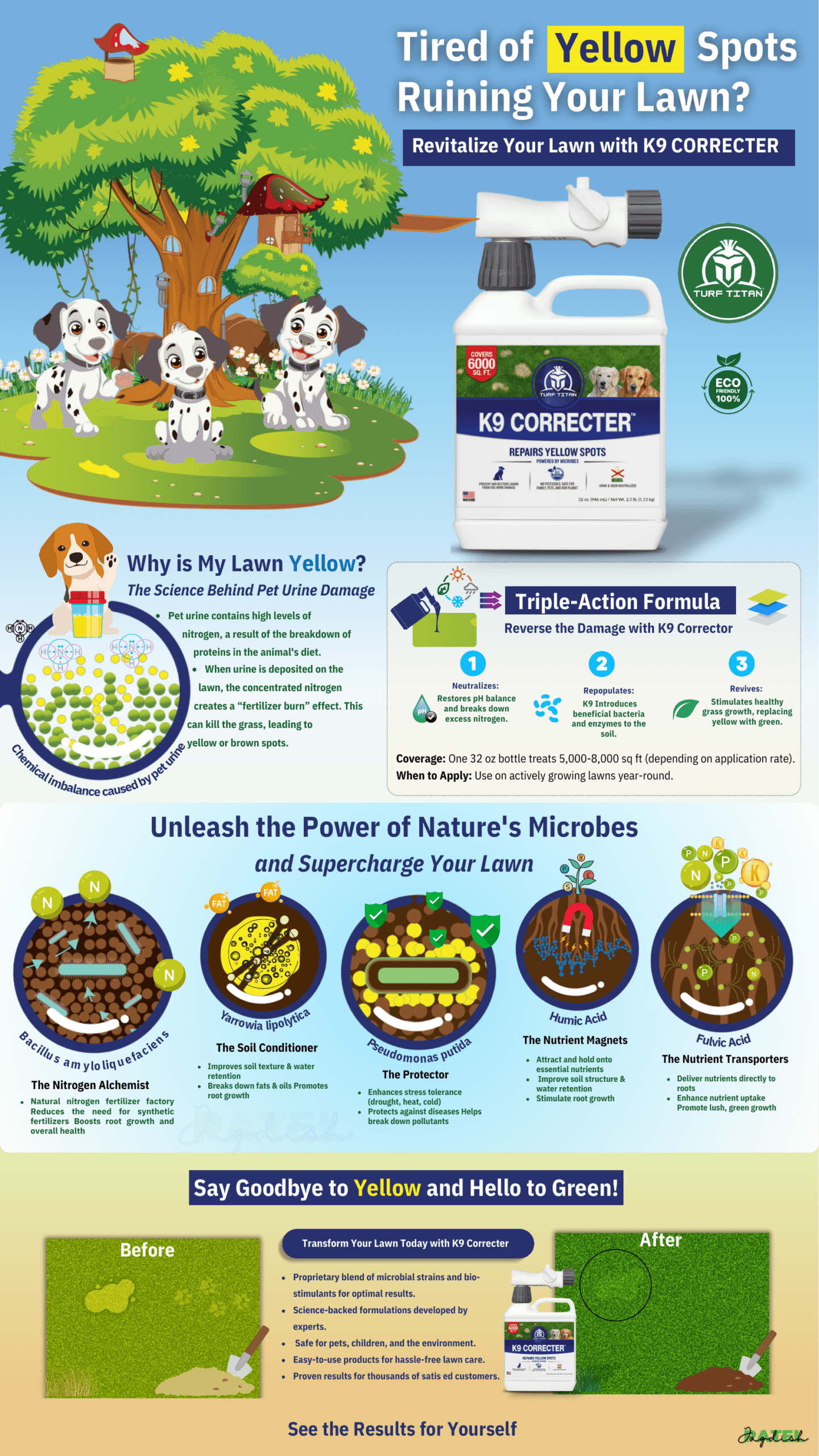 K9 Correcter product science infographic by Soil Stories
